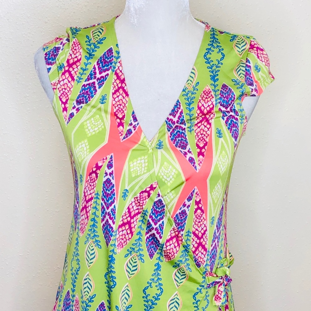 Surkana Green Jersey Print Sundress